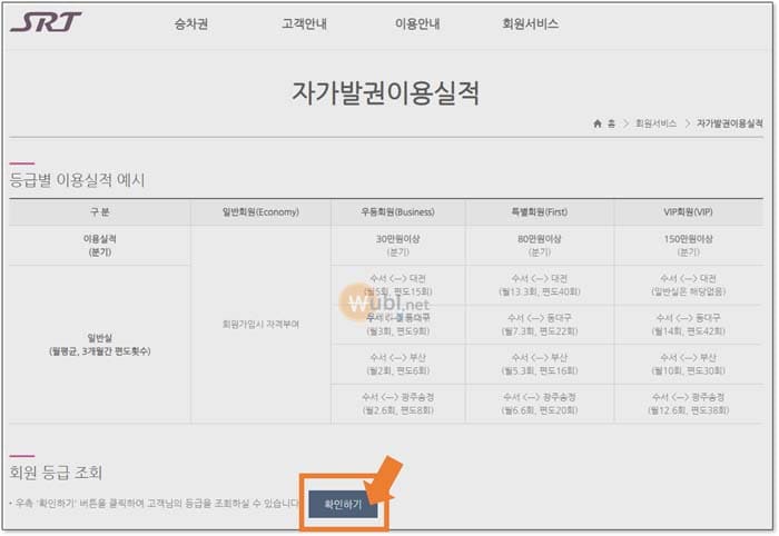 srt 회원 등급