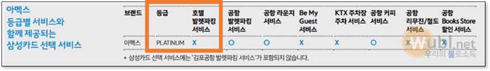 아멕스 플래티늄 호텔 무료 발렛