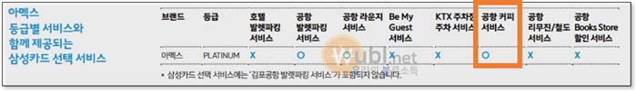 아멕스 플래티늄 공항 무료 커피