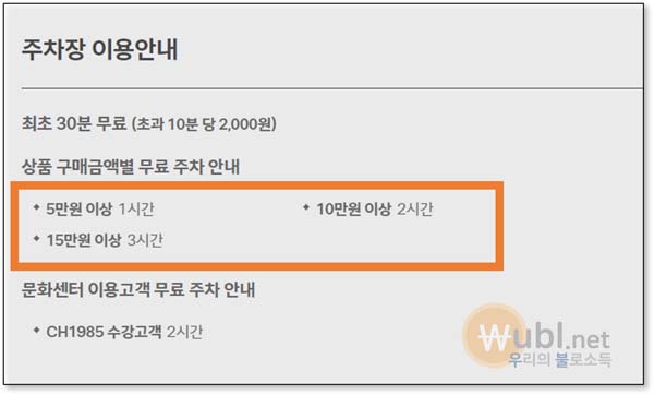 더현대서울 주차