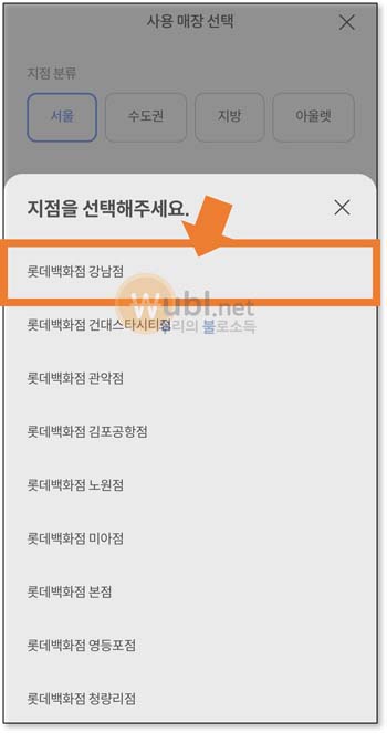 롯데백화점 강남점 주차