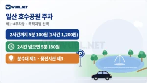 일산 호수공원 주차 요약