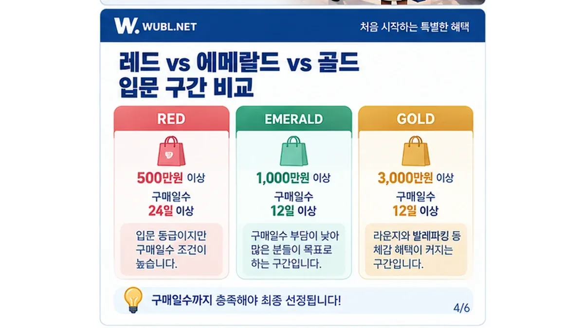 신세계백화점 VIP 레드 에메랄드 골드 입문 등급 비교